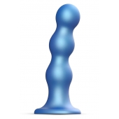 Голубая насадка Strap-On-Me Dildo Plug Balls size S - Strap-on-me - купить с доставкой в Уссурийске