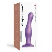 Фиолетовая насадка Strap-On-Me Dildo Plug Curvy size L - Strap-on-me - купить с доставкой в Уссурийске