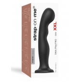 Черная насадка Strap-On-Me Dildo Plug P G size XXL - Strap-on-me - купить с доставкой в Уссурийске