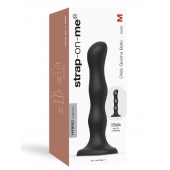 Черная насадка Strap-On-Me Dildo Geisha Balls size M - Strap-on-me - купить с доставкой в Уссурийске