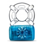 Синее эрекционное виброкольцо One Night Stand Vibrating C-Ring - Blush Novelties - в Уссурийске купить с доставкой