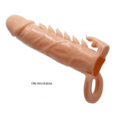 Телесная удлиняющая насадка Penis Sleeve Emmitt - 17 см. - Baile - в Уссурийске купить с доставкой