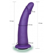 Фиолетовая гладкая изогнутая насадка-плаг - 17 см. - LOVETOY (А-Полимер) - купить с доставкой в Уссурийске