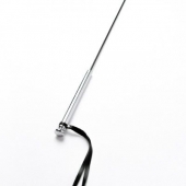 Черный кожаный стек с гладкой ручкой - 55 см. - Crazy Handmade - купить с доставкой в Уссурийске