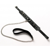 Черный ошейник с шипами и поводком - Crazy Handmade - купить с доставкой в Уссурийске