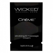 Крем для массажа и мастурбации Wicked Stroking and Massage Creme - 3 мл. - Wicked - купить с доставкой в Уссурийске