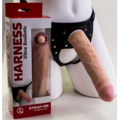 Насадка-фаллос в комплекте с трусиками Harness - 21,6 см. - LOVETOY (А-Полимер) - купить с доставкой в Уссурийске