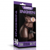 Женский темнокожий страпон Easy Strapon Set 7 Inch - 18 см. - Lovetoy - купить с доставкой в Уссурийске