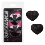 Черные пэстисы в форме сердечек Heart Pasties - California Exotic Novelties - купить с доставкой в Уссурийске