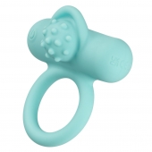 Аквамариновое эрекционное виброкольцо Silicone Rechargeable Nubby Lover’s Delight - California Exotic Novelties - в Уссурийске купить с доставкой