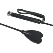 Чёрный стек с шлепком-сердечком - 70 см. - Sitabella - купить с доставкой в Уссурийске Чёрный стек с шлепком-сердечком - 70 см. - Sitabella - купить с доставкой в Уссурийске