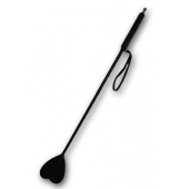 Чёрный стек с шлепком-сердечком - 70 см. - Sitabella - купить с доставкой в Уссурийске Чёрный стек с шлепком-сердечком - 70 см. - Sitabella - купить с доставкой в Уссурийске