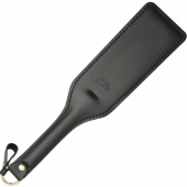 Черная кожаная шлепалка SitaBlack - 30 см. - Sitabella - купить с доставкой в Уссурийске