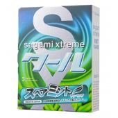Презервативы Sagami Xtreme Mint с ароматом мяты - 3 шт. - Sagami - купить с доставкой в Уссурийске