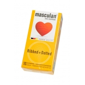 Презервативы с колечками и пупырышками Masculan Ribbed+Dotted - 10 шт. - Masculan - купить с доставкой в Уссурийске