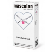 Ультрапрочные презервативы Masculan Ultra Safe Black - 10 шт. - Masculan - купить с доставкой в Уссурийске