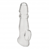 Прозрачная насадка для пениса Girthy Penis Enhancing Sleeve Extension - 17,1 см. - BlueLine - в Уссурийске купить с доставкой