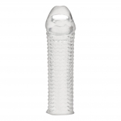 Текстурированная насадка на пенис Clear Textured Penis Enhancing Sleeve Extension - 16,5 см. - BlueLine - в Уссурийске купить с доставкой