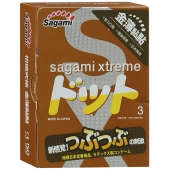 Презервативы Sagami Xtreme FEEL UP с точечной текстурой и линиями прилегания - 3 шт. - Sagami - купить с доставкой в Уссурийске