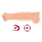 Телесная фантазийная насадка на член Cock Sleeve Size L - KOKOS - в Уссурийске купить с доставкой