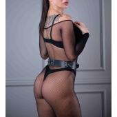 Черный кожаный пояс Sex Game - БДСМ Арсенал - купить с доставкой в Уссурийске