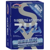 Розовые презервативы Sagami Xtreme FEEL FIT 3D - 3 шт. - Sagami - купить с доставкой в Уссурийске