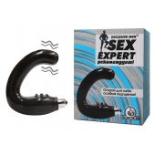 Чёрный массажёр простаты серии Sex Expert - Sex Expert - в Уссурийске купить с доставкой