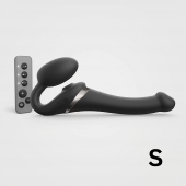 Черный безремневой страпон Multi Orgasm Size S с клиторальной стимуляцией - Strap-on-me - купить с доставкой в Уссурийске