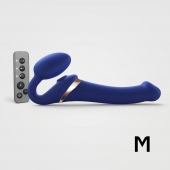 Синий безремневой страпон Multi Orgasm Size M с клиторальной стимуляцией - Strap-on-me - купить с доставкой в Уссурийске