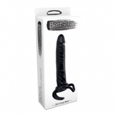 Чёрная насадка-фаллос для двойного проникновения INFLATABLE DILDO SLIM DONG  - 13,5 см. - Toyz4lovers - в Уссурийске купить с доставкой