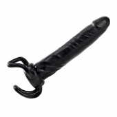Чёрная насадка-фаллос для двойного проникновения INFLATABLE DILDO SLIM DONG  - 13,5 см. - Toyz4lovers - в Уссурийске купить с доставкой