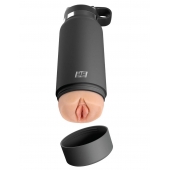 Серый мастурбатор в виде бутылки F*ck Flask - Pipedream - в Уссурийске купить с доставкой