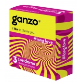 Презервативы с анестетиком для продления удовольствия Ganzo Long Love - 3 шт. - Ganzo - купить с доставкой в Уссурийске