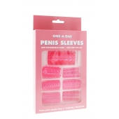 Набор из 7 розовых насадок на пенис ONE-A-DAY PENIS SLEEVES PINK - Seven Creations - в Уссурийске купить с доставкой