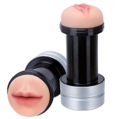 Двусторонний мастурбатор REALSTUFF 2 IN 1 HUMMER MOUTH   VAGINA - ротик и вагина - Dream Toys - в Уссурийске купить с доставкой