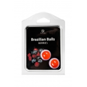 Набор из 2 шариков с массажным маслом Brazilian Balls с ароматом ягод - Secret Play - купить с доставкой в Уссурийске