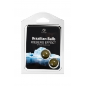 Набор из 2 шариков с массажным маслом Brazilian Balls с ледяным эффектом - Secret Play - купить с доставкой в Уссурийске