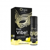 Съедобный жидкий вибратор Dual Vibe! со вкусом лимонного джина с тоником - 15 мл. - ORGIE - купить с доставкой в Уссурийске