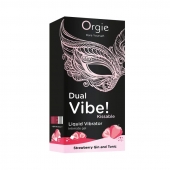 Съедобный жидкий вибратор Dual Vibe! со вкусом клубничного джина с тоником - 15 мл. - ORGIE - купить с доставкой в Уссурийске