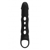 Черная насадка-удлинитель Vibrating Extender With Remote с вибрацией - Dream Toys - в Уссурийске купить с доставкой