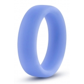 Голубое люминесцентное кольцо Silicone Glo Cock Ring - Blush Novelties - в Уссурийске купить с доставкой