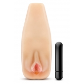 Мастурбатор-вагина с вибрацией Soft   Wet Natasha Realistic Beige Masturbator - Blush Novelties - в Уссурийске купить с доставкой