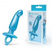 Голубая анальная пробка для массажа простаты Hither Silicone Prostate Plug - 14,3 см. - b-Vibe - в Уссурийске купить с доставкой