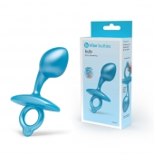Голубая анальная пробка для массажа простаты Bulb Silicone Prostate Plug - 10,7 см. - b-Vibe - в Уссурийске купить с доставкой