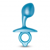 Голубая анальная пробка для массажа простаты Bulb Silicone Prostate Plug - 10,7 см. - b-Vibe - в Уссурийске купить с доставкой