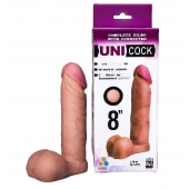 Фаллическая насадка для страпона UNICOCK 8  - 20 см. - LOVETOY (А-Полимер) - купить с доставкой в Уссурийске