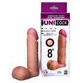 Фаллическая насадка для страпона UNICOCK 8  - 20 см. - LOVETOY (А-Полимер) - купить с доставкой в Уссурийске