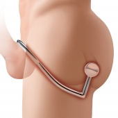 Кольцо на пенис с анальным стимулятором Stainless Steel Anal Hook   Cock Ring - BlueLine - в Уссурийске купить с доставкой