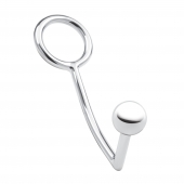Кольцо на пенис с анальным стимулятором Stainless Steel Anal Hook   Cock Ring - BlueLine - в Уссурийске купить с доставкой