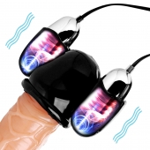Черная стимулирующая насадка для головки полового члена Multi Speed Vibrating Penis Head Teaser - XR Brands - в Уссурийске купить с доставкой